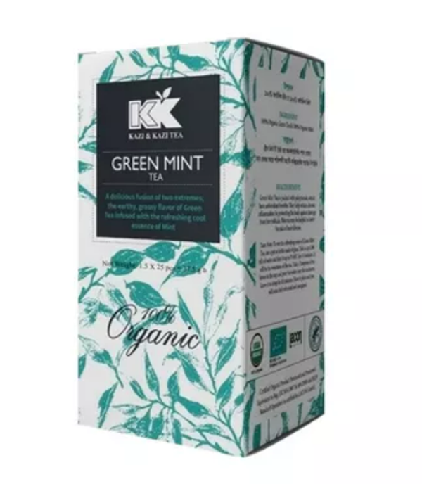 Kazi & Kazi Organic Green Mint Tea 25 pcs 37.5 gm