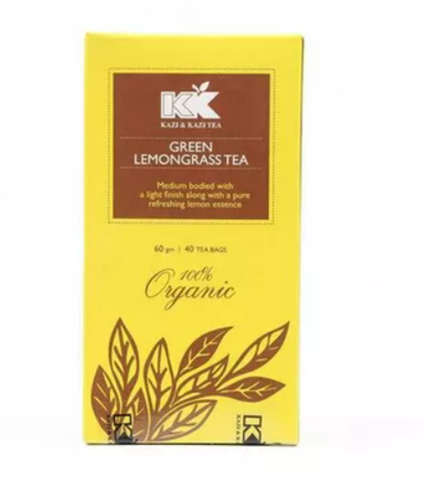 Kazi & Kazi Organic Green Lemongrass Tea 40 pcs 60 gm