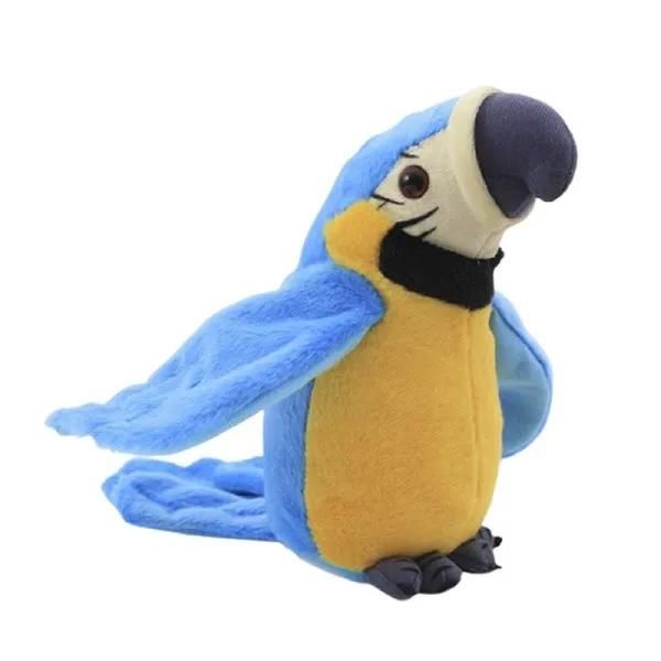 Cute Electric Talking Parrot Plush Kids Toy-Blue Color