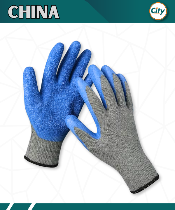১ জোড়া হ্যান্ড গ্লাভস মোটা নাইলন রাবার প্রলেপ করা হেভী সেফটি গ্লাভস