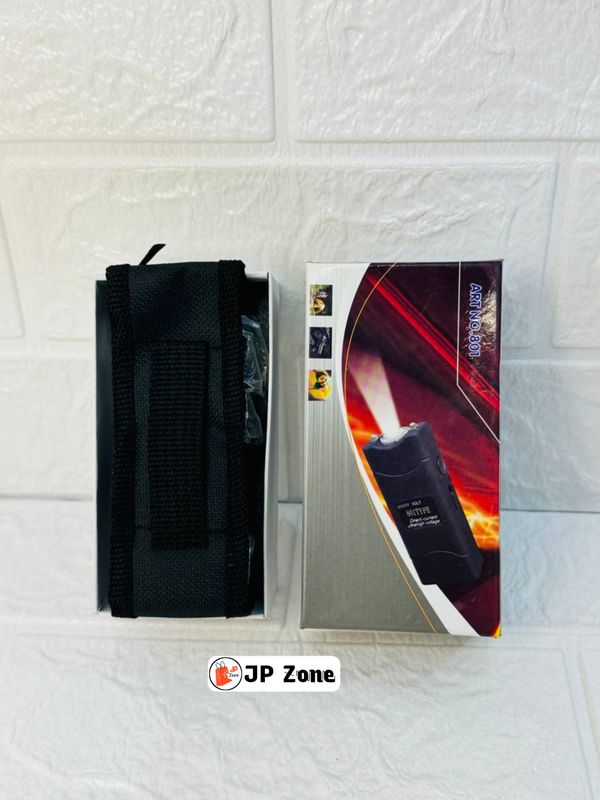 Self Defence Electric Shock And LED Flashlight With Extra Carry Bag