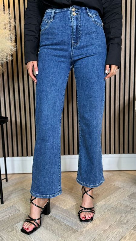 Deep Blue Straight leg