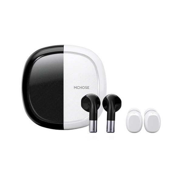 MCHOSE BH288 True Wireless Bluetooth Earphones Separable Double Headphones-Black and White