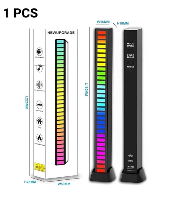 RGB Music Light Bar (black & white) ( 1 PCS)