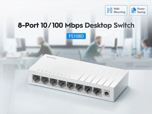 FS108D – 8-Port Fast Ethernet Desktop SwitchKey Features & Specifications