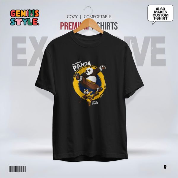 Panda Kung Fu Guru Premium Drop Shoulder T-shirt - 8