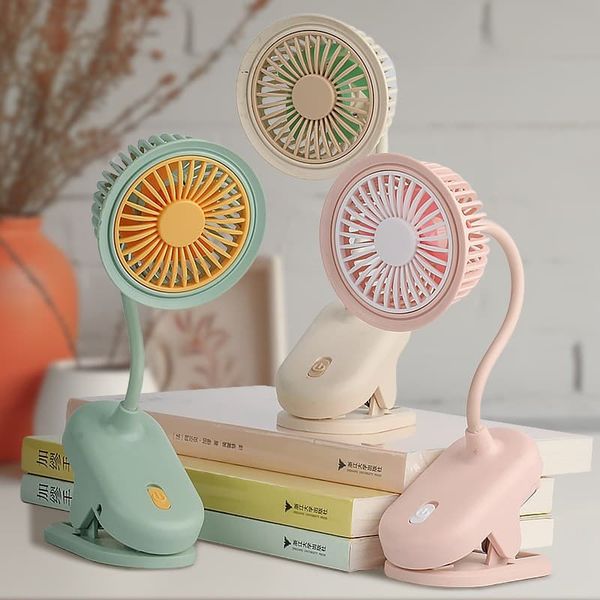 Mini Clip-On Fan Car Desktop Charging Fan Foldable