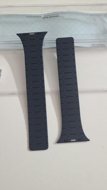 Dual Color Stop Times High Silicon Strap For Smart Watch (Navy Blue + Sky Blue)