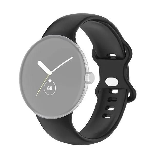 Google Pixel Smartwatch Soft Silicone Straps Black