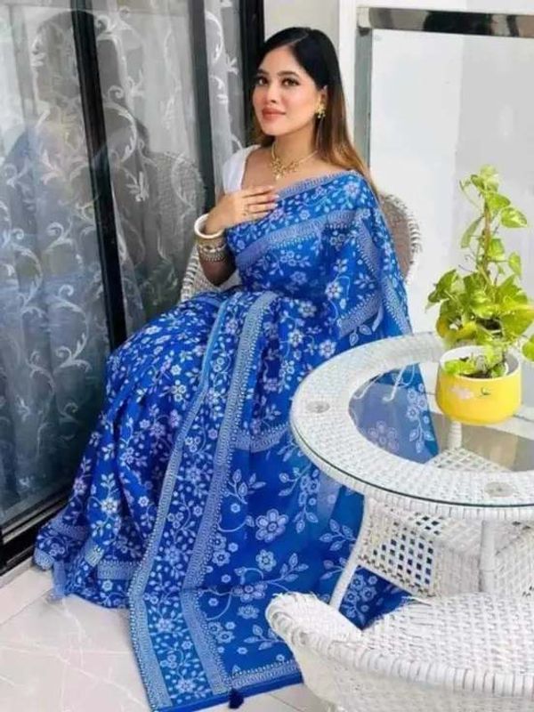 গ্লিটার প্রিন্ট শাড়ি