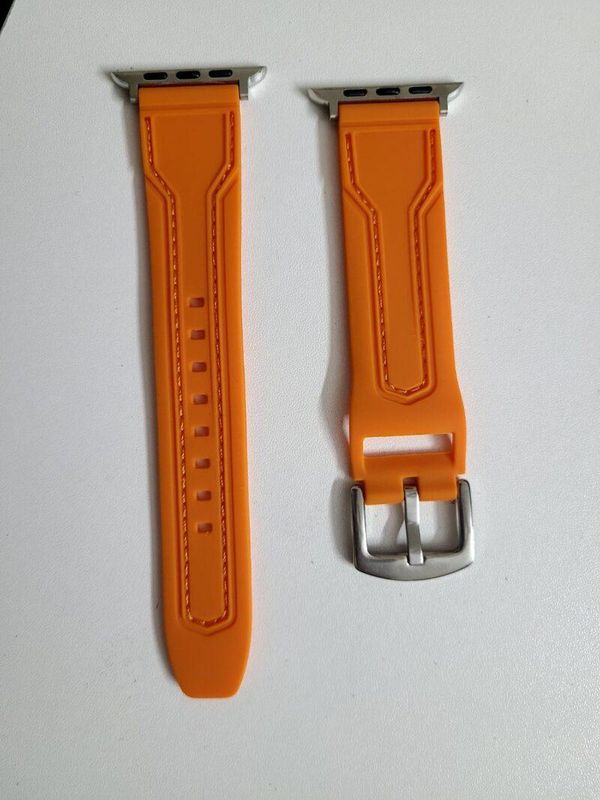Spigen Line Silicon Strap For Smart Watch- 42/44/45mm-Orange Color