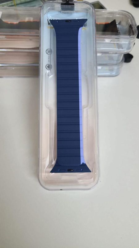 Stop Line Magnet Strap For Smart Watch- 22 mm- Navy Blue+Sky Blue Color