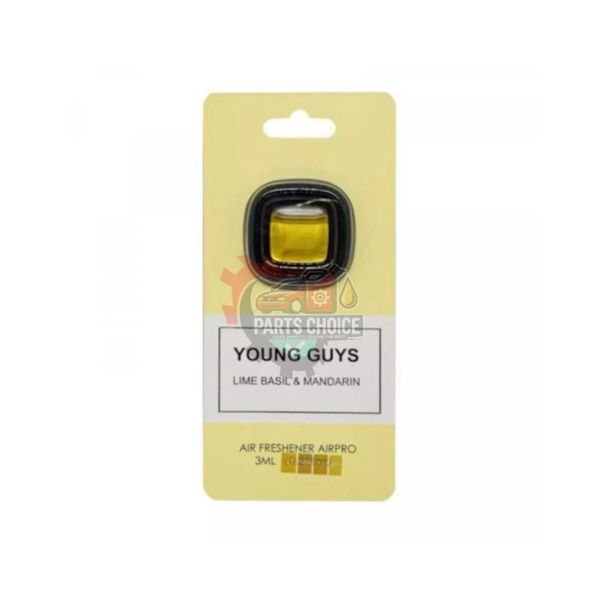 YOUNG GUYS LIME BASIL & MANDARIN MINI VENT CLIP CAR AIR FRESHENER 3ML
