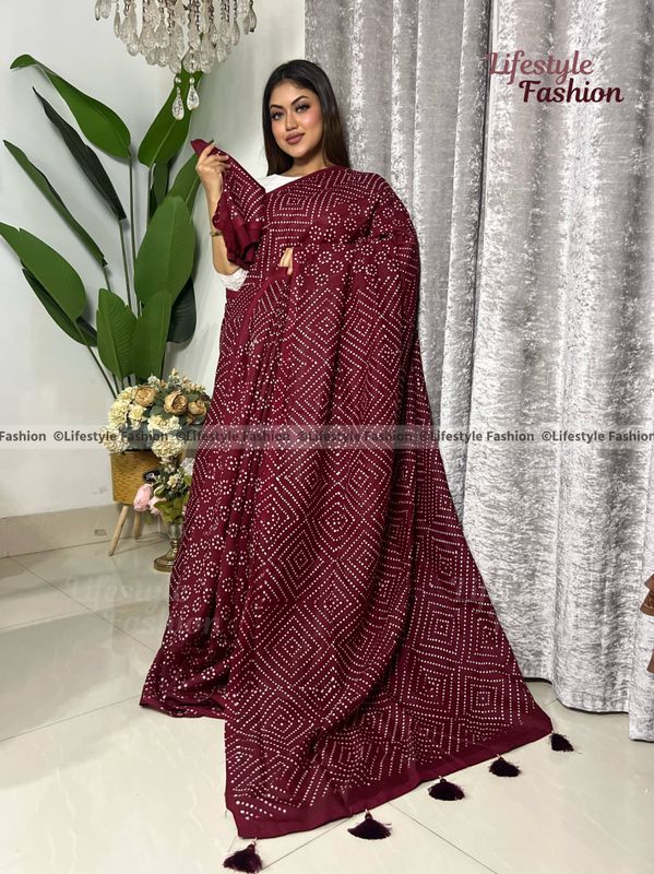 প্রিমিয়াম কোয়ালিটি কালারফুল সিল্ক বাটিক শাড়ি (LF-25-968)