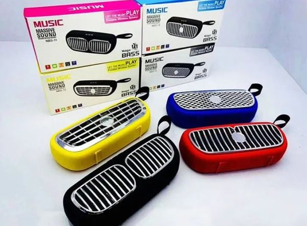 Mini Music massive Bluetooth Portable Speaker NBS-14 Massive Audio Bass TF/USB/FM/BT Compatile with All Smartphones, Laptops, Tablets COLOR- RANDOM