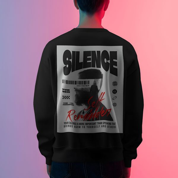 SILENCE Streetwear - Oversized Drop Shoulder Sweatshirt
