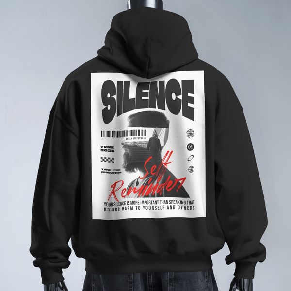 SILENCE Streetwear - Oversized Drop Shoulder Hoodie