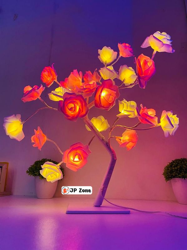 24 LED Rose Flower Tree Lamp