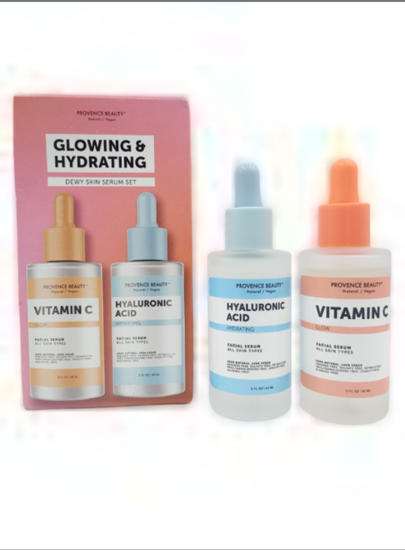 Provence Beauty Glowing & Hydrating Serum Set (Glow Routine / Dewy Skin Serum Set)  (COS825)