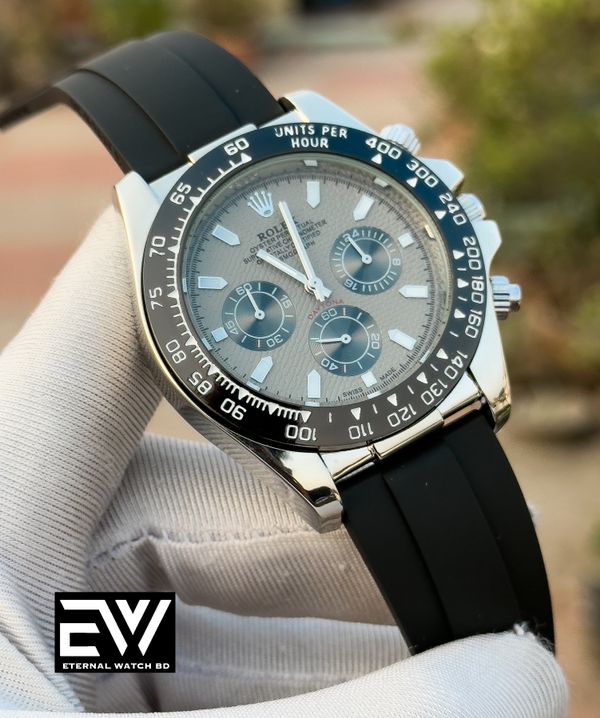 ROLEX DAYTONA GRAY DIAL SILVER CASE