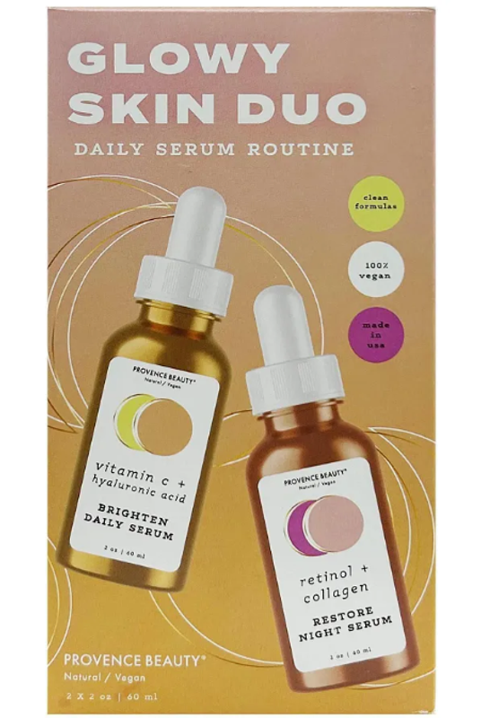 Provence Beauty Glowy Skin Duo Serum Set (Day & Night, 2×60 ml) (COS827)