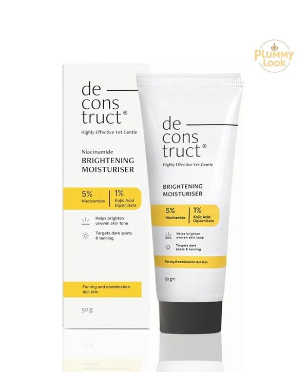 Deconstruct Niacinamide Brightening Face Moisturizer| 5% Niacinamide + 1% Kojic Acid + 5% Vitamin C | For Dark Spots And Uneven Skin Tone | Brightens & Hydrates | -(50g)
