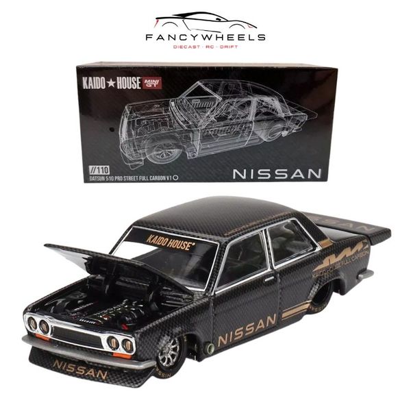 Mini GT x Kaido House 1:64 Datsun 510 Pro Street Full Carbon V1