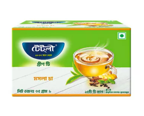 Tetley Green Tea Bag Masala Cha 25 pcs 35 gm