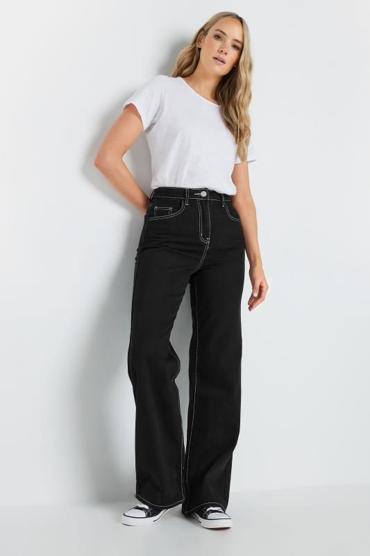 Black denim with contrast sweing