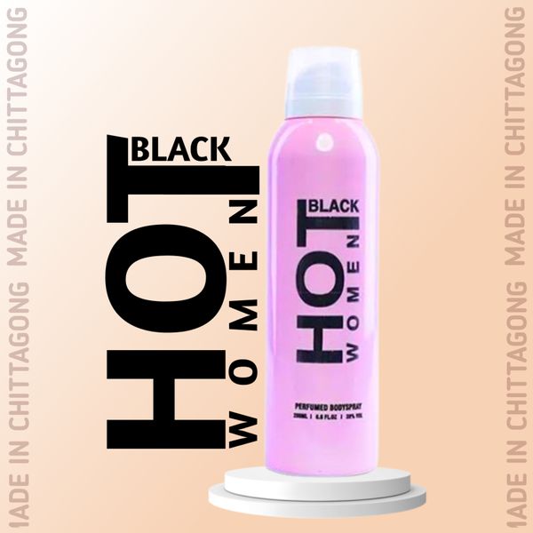 Hot Women Black Perfumed Body Spray - 200ml