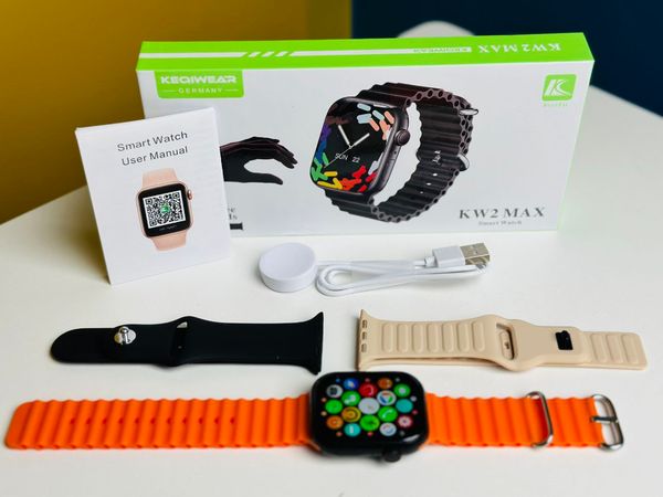 Keqiwear KW2 Max Smartwatch With 3 Bracelets