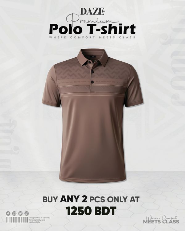 PL011 China Micro Spandex Premium Polo T-Shirt