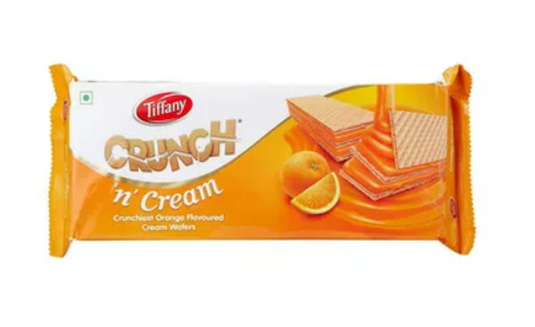 Tiffany Crunch 'n' Orange Cream Wafers 135 gm