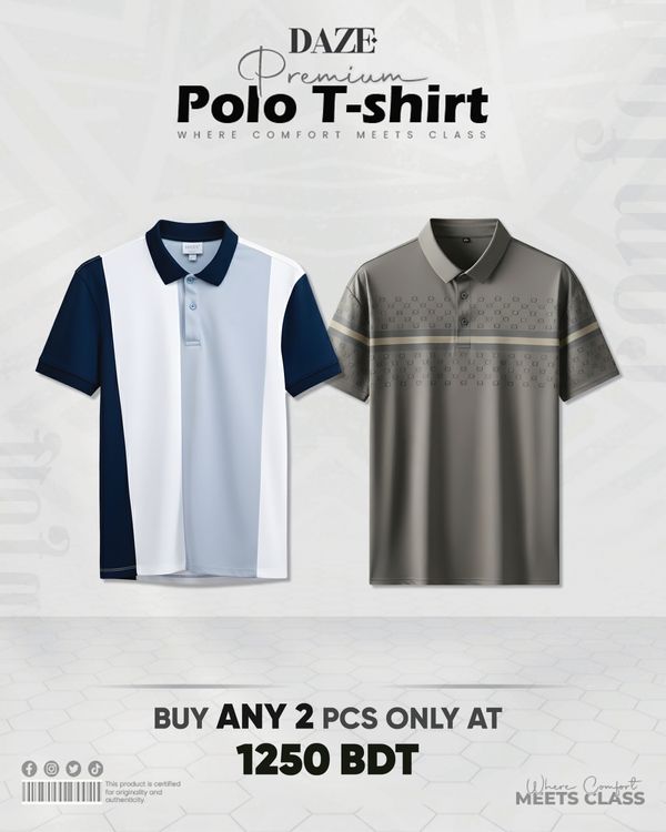 PL23 China Micro Spandex Premium Polo T-Shirt