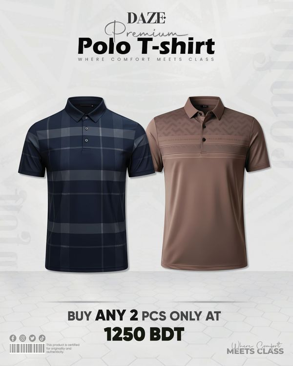 PL24 China Micro Spandex Premium Polo T-Shirt