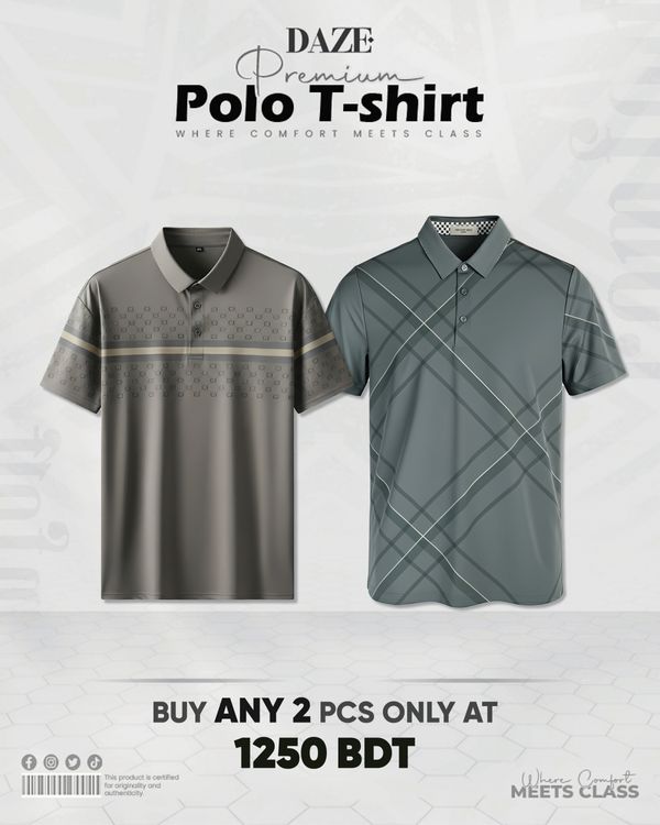PL25 China Micro Spandex Premium Polo T-Shirt