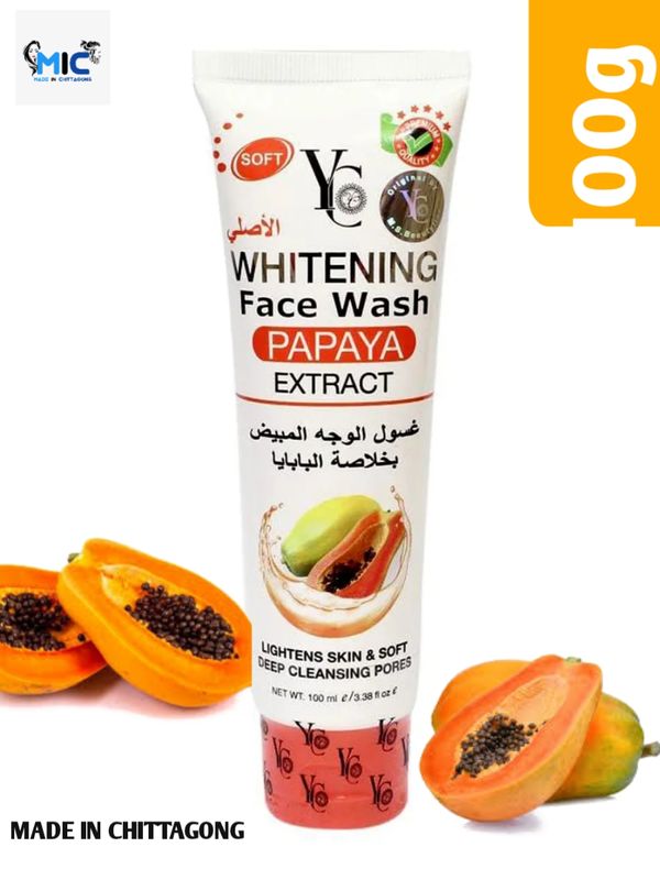 YC Whitening Face Wash Oily Skin Enriched with Papaya Clears 100 ml