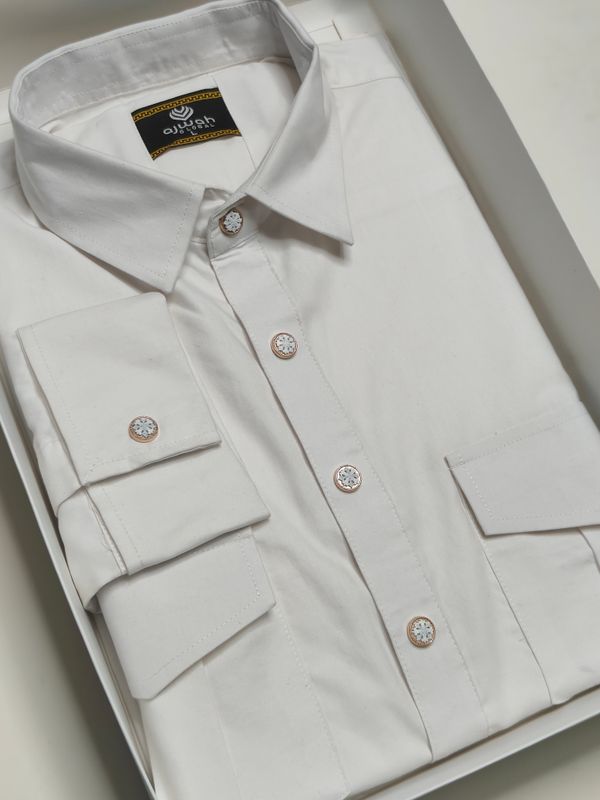 Ajwah Premium Kabli Panjabi – White Edition