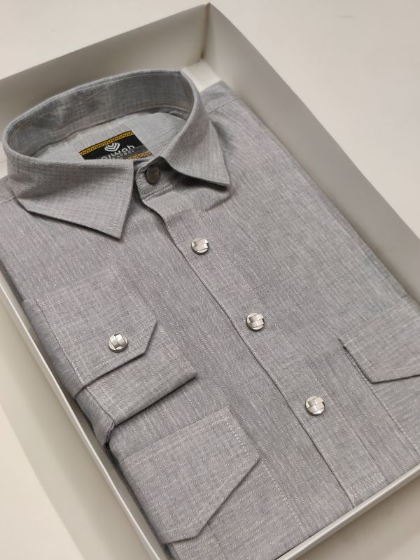 Ajwah Premium Kabli Panjabi –  Ash Gray Edition