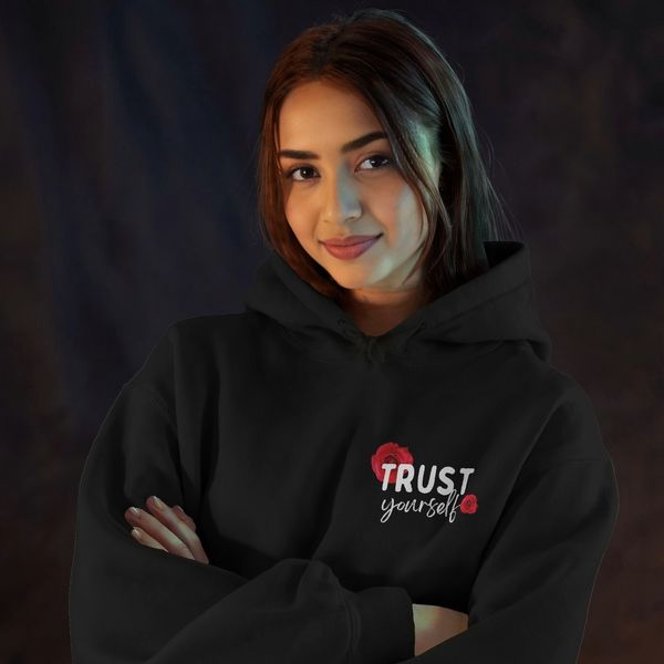 Trust Yourself Floral - Oversized Drop Shoulder Hoodie