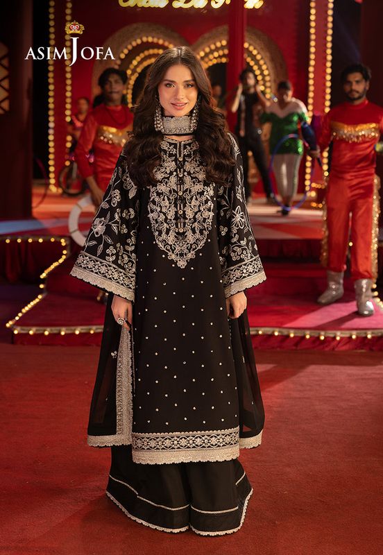 Asim Jofa - Embroidered Boski Silk 3 Pcs