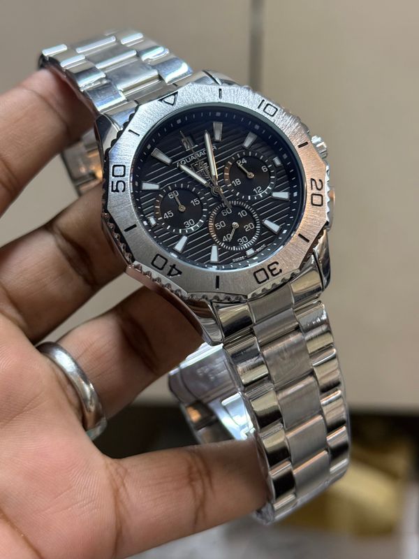 TAG AQUARACER CHAIN CHRONO BLACK DIAL