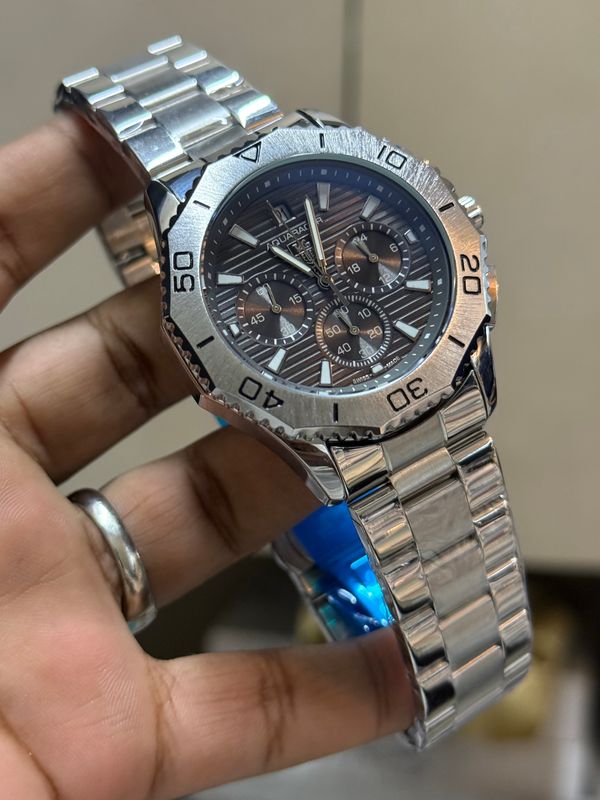 TAG AQUARACER CHRONO CHAIN GREY DIAL