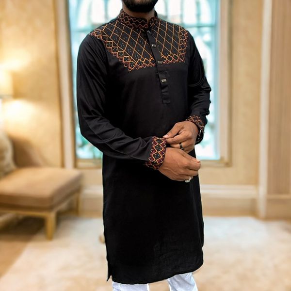 Panjabi 5color sequence and Embroidery