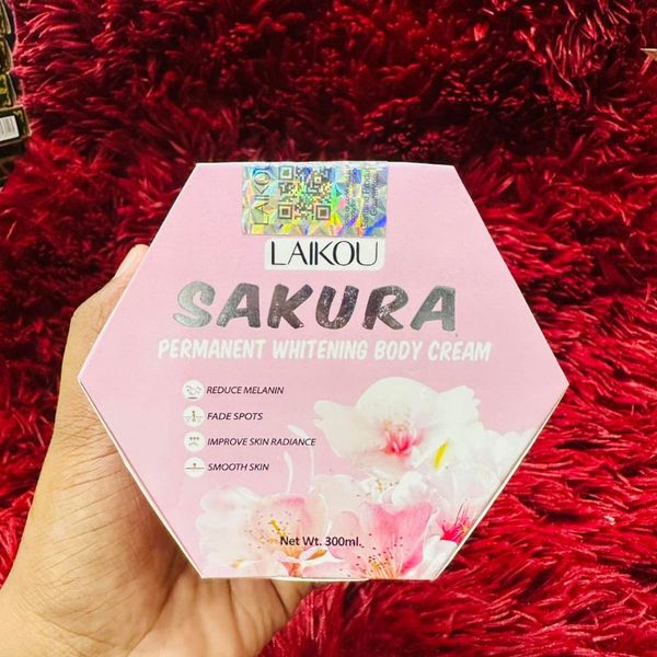 Laikou Sakura Permanent Whitening Body Cream -300ml