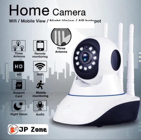 3 Antenna V380 2MP Full HD WIFT IP Camera - Q5Y 360 Degree Two-way Voice Camera
