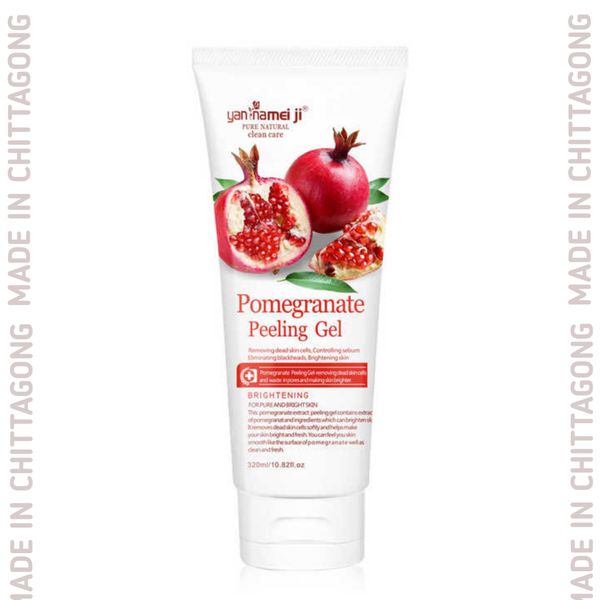 Pomegranate Peeling Gel | ISO Approved | 100% Authentic | Brightening Face & Body Exfoliating Gel 320 ml