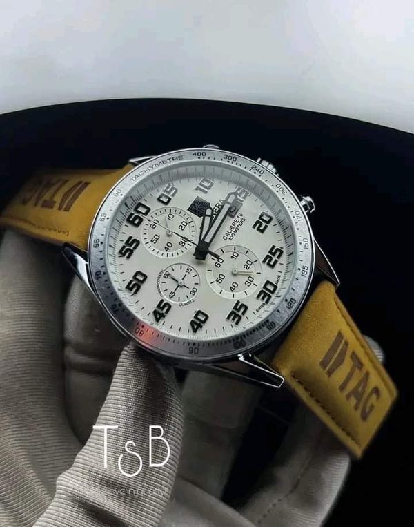 Tag Heuer Calibre 16 Brown Belt White Dial AA Grade