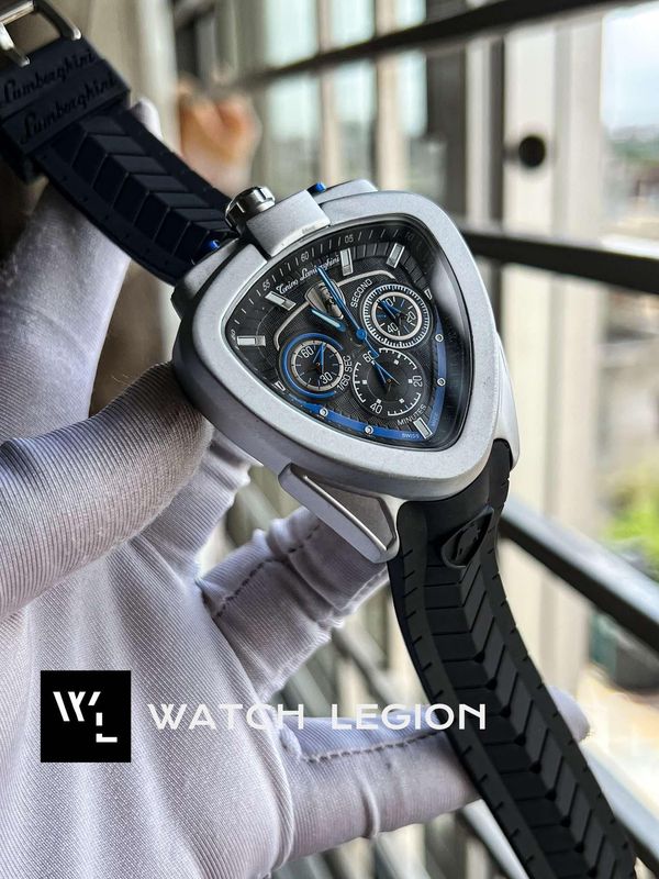 LAMBORGHINI BLACK BELT BLUE DIAL