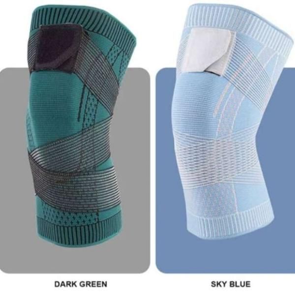 Knee Compression Sleeve With Patella Stabilizer Straps (1 pair)